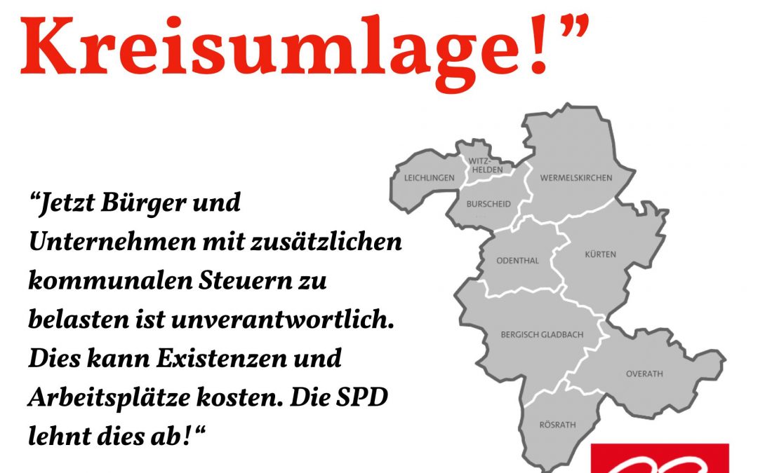 Keine Steuererhöhung in der Pandemie!-SPD sagt Nein zur höheren Kreisumlage!