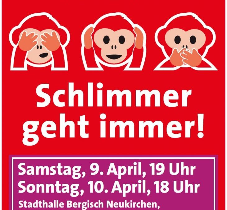 Einladung Kabarett Leichlinger WEIBS-BILDER, 9. und 10. April 2022